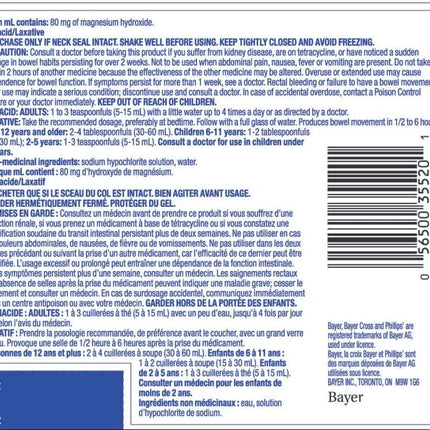 Bayer Phillips Milk of Magnesia Liquid, 769ml