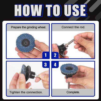 SWPEET 79Pcs Sanding Discs Assortment Kit, 2 Inch Quick Change Discs Roll Lock Grinding Discs Surface Conditioning Discs with 1/4 inch Holder for Die Grinder Surface Rust Removal