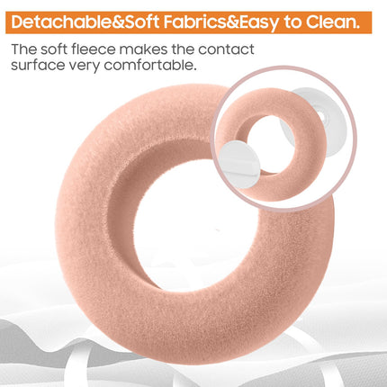 PlsHugek Pillow Stand Holder for Kindle Tablet iPad with Snack Bowl, Lap Cozy Pillow Stand Holder for Reading in Bed for 4.7"-11" Kindle, Tablet, iPad, iPhone, Google, Samsung (Pink)