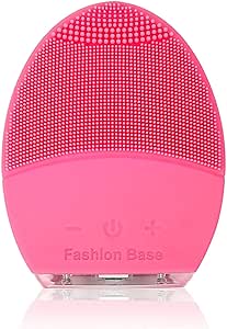 Facial Cleansing Brush and Face Brush Massager Silicone Ultrasonic Vibrating Facial Brush, Waterproof, Rechargeable and Sonic Electric Face Cleansing Exfoliator for Anti-Aging (Rose)