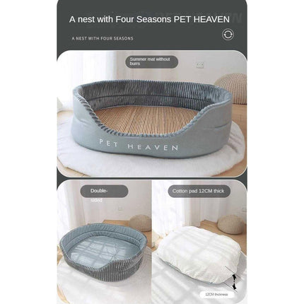 PET HEAVEN XL Thickened Elevated Memory Foam Washable Pet Sofa Bed Couch for Medium Dog Bed