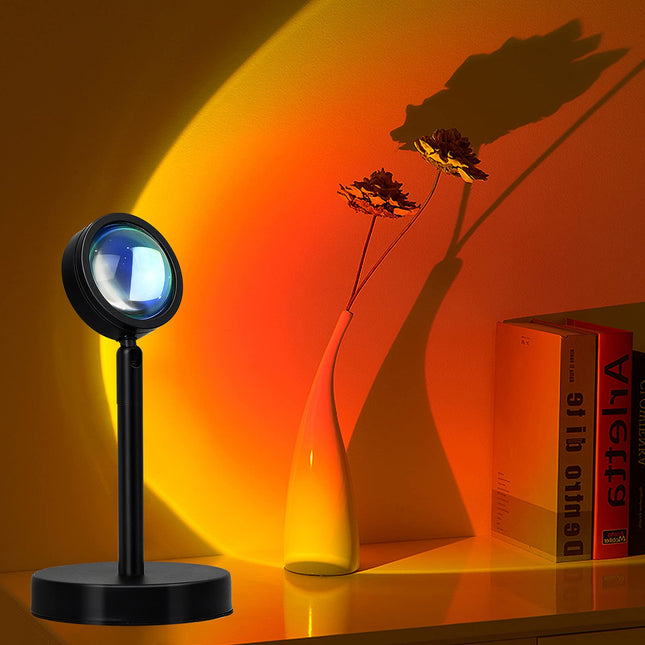 Sunset Light Projection 10W LED Night Light ,180 Degree Rotation Sunset Lamp, Night Light Projector LED Lamp for Photography/Selfie/Home Party/Living Room/Bedroom Decor