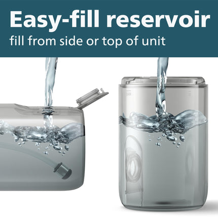 Philips Sonicare Power Flosser 3000 Cordless, Oral Irrigator Quad Stream technology and whisper quiet, Black, HX3826/23