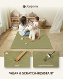 Joypony Leather Baby Play Mat 47×47×1.2 IN Foldable Play Mat Thick Memory Foam | Waterproof Baby Play Mat, Non-Slip & Safe for Newborns