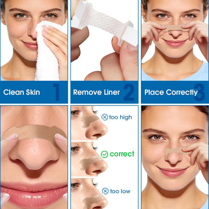 MQ 50ct Nasal Strips for Snoring Nose Strips for Breathing Extra Strength Snore Strips to Open Nasal Passages, Relieve Nasal Congestion