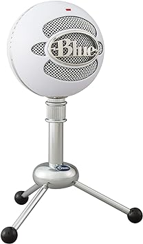 Logitech Blue Snowball iCE USB Microphone for PC, Mac, Gaming, Recording, Streaming, Podcasting, with Cardioid Condenser Mic Capsule, Adjustable Desktop Stand and USB cable, Plug 'n Play – Off White