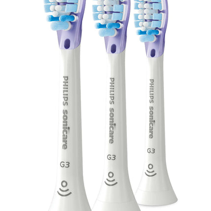 3-Pack Genuine Philips Sonicare Premium Gum Care replacement toothbrush heads, BrushSync technology, White -HX9053/24
