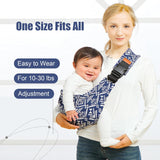 Baby Sling Carrier,Baby Carrier Newborn to Toddler, Adjustable Toddler Carrier, Anti-Slip Hip Seat Portable and Carrying 10-30 lbs(Grey)