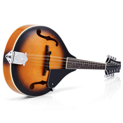 Donner A Style Sunburst Beginner Adult Acoustic Mandolin Mahogany 8 String, Bundle With Tuner String Bag Guitar Picks, DML-1