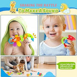 Toys Rattles Teether and Shaker Set 9PCS Sensory Teething Toys Early Educational Activity Toys T91