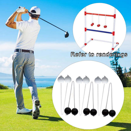 SM SunniMix Ladder Toss Game Replacement Ladder Balls, 2 Colors Tournament with Real Golf Balls, Black & White