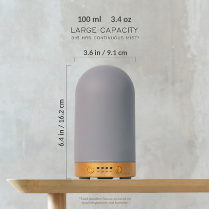 Earnest Living Essential Oil Diffuser Glass Diffuser with Cement Finishing 100 ml Timers Night Lights and Auto Off Function Home Office Humidifier Aromatherapy Diffusers for Essential Oils