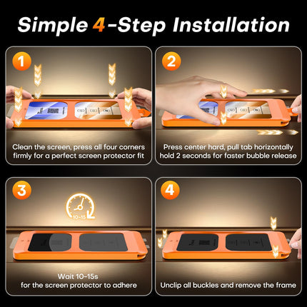 TOCOL for iPhone 17e Screen Protector, Easy Installation Bubble-Free