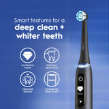 Oral-B iO6 Electric Toothbrush, for a Deep Clean and Whiter Teeth, Opal Grey, iO Series 6 with 1 Toothbrush, 1 Brush Head, and 1 Travel Case