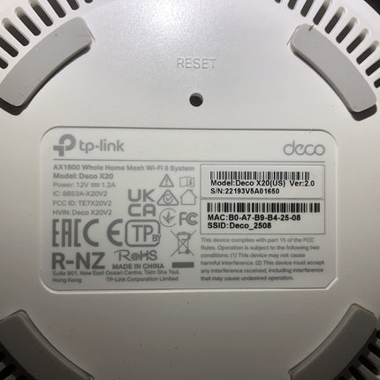Deco X20 AX1800 WiFi 6 Mesh System, 3-Pack