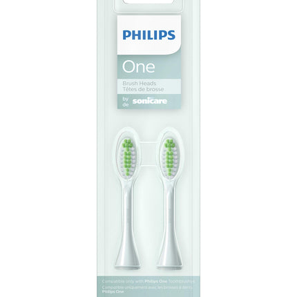 Philips One by Sonicare 2pk Brush Heads, Mint, BH1022/03
