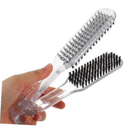 Hair Straightener Comb V Shaped Abs Clamp Brush for Women, CLEAR