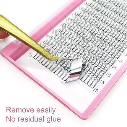 PRO LASH BEAUTY Pre Made Fan Eyelash Extensions 3D-C-0.07-14mm Short Stem Eyelash Extension Pre Fanned Russian Volume Lashes 0.07 0.10 Lash Extensions (3D-C-0.07-14)