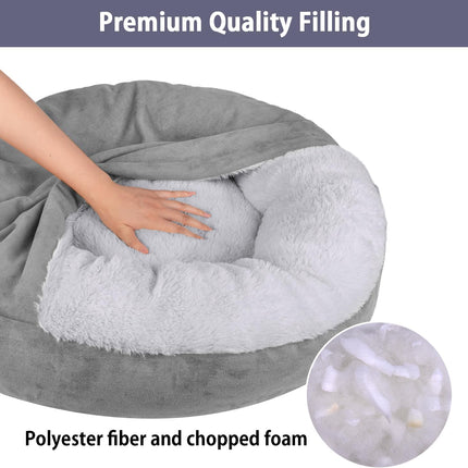 MICOOYO Cozy Cave Dog Cat Bed, Small