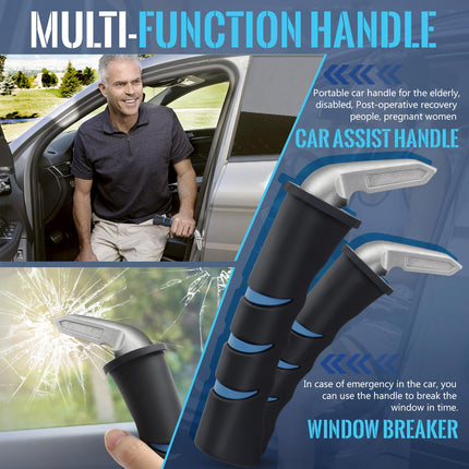 Milifox Car Door Handle Assist for Elderly, Portable Car Handle Support, Car Grip Handle to Help Get Out of Car for Seniors Handicap, 2 Pcs