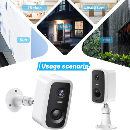 HEDNIC Q10 WIFI Rechargeable Battery Bullet Security Camera 4.0MP/Two Way Speaker