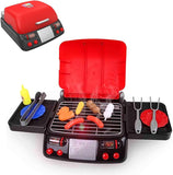 Interactive Pretend Play Food BBQ Grill Kitchen Set for Kids with Light and Smoke Effects - Fun Cooking Play Toy T13