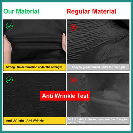 ATOCOVER 3XL Breathable Waterproof Car Cover with Mirror Pockets - All-Season Protection for SUV, Pickup Trucks, BLACK