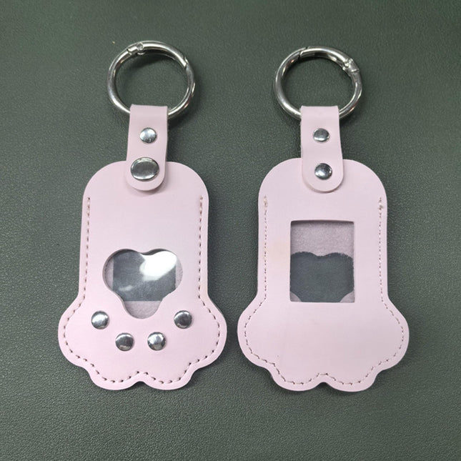 OSNIYAW 2-PIECE Pet Furs Storage Container Dog Hair Keepsakes Keychains Memorial Lockets, WHITE AND PINK