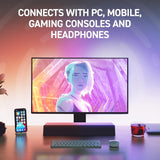 Creative Stage SE mini Compact Under-Monitor Soundbar with Bluetooth 5.3, USB Digital Audio, for PC and Mobile