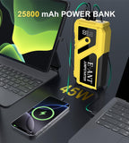 Car Battery Jump Starter 3000A Peak, 12V Jump Starter Battery Pack for Up to 8L Gas/5L Diesel, Battery Booster Jump Box, Power Bank USB QC3.0 Outputs Portable Charger, Jumper Cables LED Light Yellow