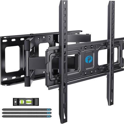 Pipishell PLMFK1 Full Motion TV Wall Mount for 26-74 inch TVs, up to 99lbs Max VESA 400x400mm, Wall Mount TV Bracket with Articulating Swivel Extension Tilting Leveling for LED LCD OLED 4K Flat Curved Screen