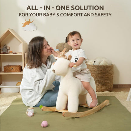 Joypony Leather Baby Play Mat 47×47×1.2 IN Foldable Play Mat Thick Memory Foam | Waterproof Baby Play Mat, Non-Slip & Safe for Newborns