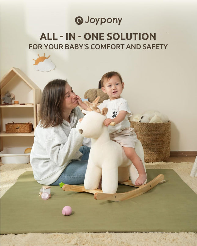 Joypony Leather Baby Play Mat 47×47×1.2 IN Foldable Play Mat Thick Memory Foam | Waterproof Baby Play Mat, Non-Slip & Safe for Newborns