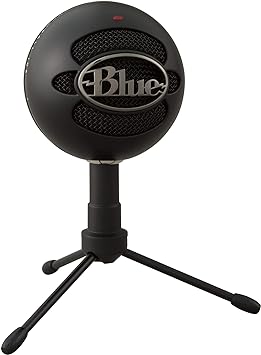 Logitech Blue Snowball iCE USB Microphone for PC, Mac, Gaming, Recording, Streaming, Podcasting, with Cardioid Condenser Mic Capsule, Adjustable Desktop Stand and USB cable, Plug 'n Play – Black