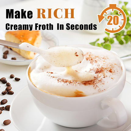 Nahida Handheld Milk Frother for Coffee, Rechargeable Electric Whisk with 3 Heads 3 Speeds Drink Mixer Foam Maker for Latte, Cappuccino, Hot Chocolate, Egg