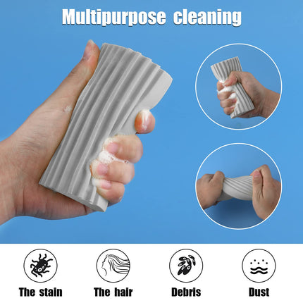 1pc Dust Cleaning Sponge Damp Clean Duster Sponge Cleaning Brush Magical Dust Cleaning Sponge for Cleaning Blinds Glass Baseboards Vents Railings Mirrors, GREY