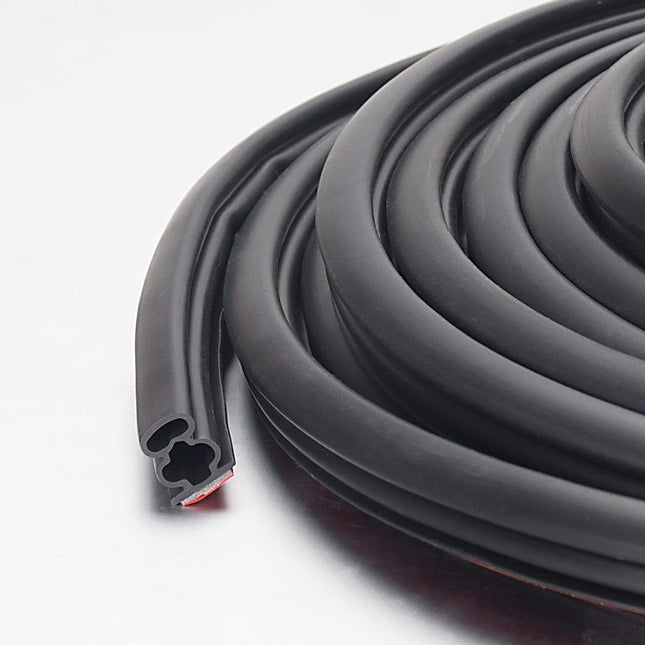 19.68ft Self-Adhesive Backing Weather Stripping Seal Strip for Doors/Windows, Easy Cut to Size, Black