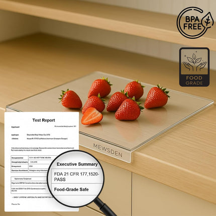 Acrylic Cutting Board with Juice Groove, Clear Cutting Board with Counter Lip, Cutting Boards for Countertop Protector, Non-Slip Dough Mat, Kitchen Decor Gadgets House Warming Gifts(20"x16")