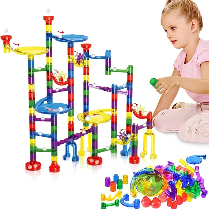 Marble Run Maze Track Toy Building Construction Blocks Set Toys for Kids Ages 3-8,Marble Track Race Set Learning Toy Gifts for Adults,Teens and Toddlers T57