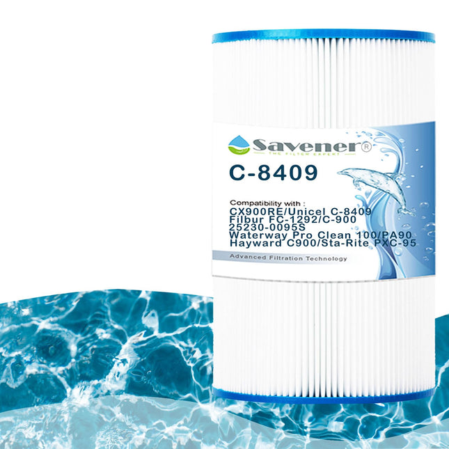 Savener SV-8409 Swimming Pool Replacement Filter Replaces for Unicel C-8409 90Sq.ft FC-1292 PA90 Hayward CX900RE Darlly 80951 1 Pack