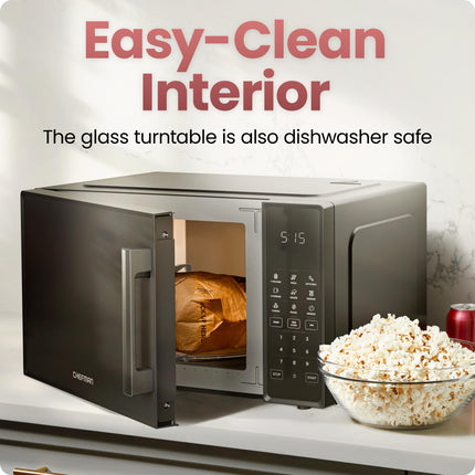 Chefman Countertop 31L (1.1cu ft)  Microwave Oven, BLACK