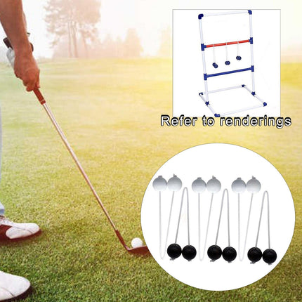 SM SunniMix Ladder Toss Game Replacement Ladder Balls, 2 Colors Tournament with Real Golf Balls, Black & White