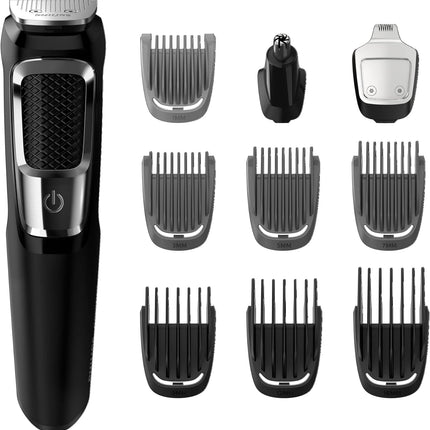 Philips Multigroom Series 3000 Cordless with 10 Trimming Accessories, Lithium-Ion and Storage Bag, MG3750/10