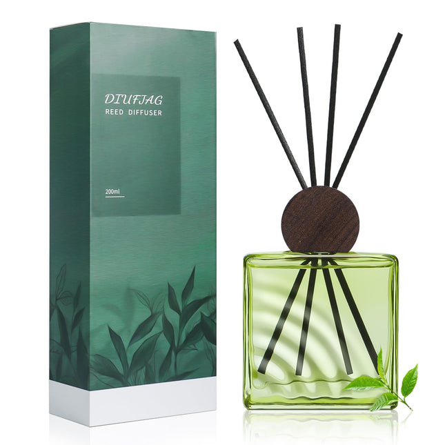DIUFJAG 6.76 oz /200ml Black Tea Gardenia Diffuser Freshner, Last up to 40 days