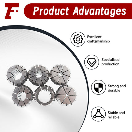 findmall 6Pcs ER32 Accuracy Spring Collet Set 1/8-3/4 for CNC Milling Lathe Tool and Work-Holding Engraving Machine