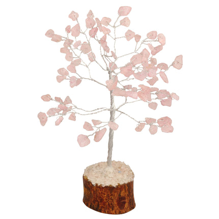 PYOR Rose Quartz Money Tree Crystal Figurine Spiritual Stones Spiritual Crystals Feng Shui Bonsai Crystal Home Office Decor Aura Cleansing Chakra Balancing Prosperity Stone Positive Energy Gift