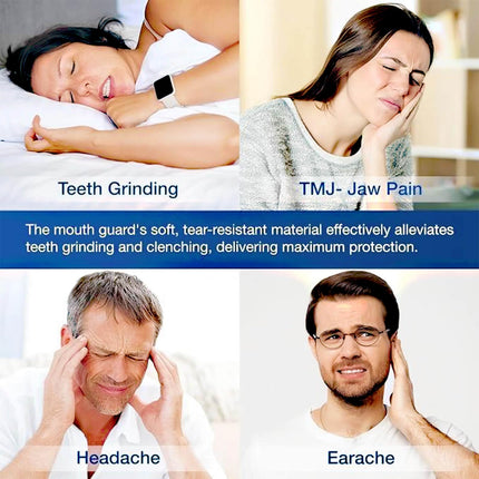 MIRORA 4PCS Adult Anti Grinding Mouth Guard for Grinding Teeth at Night