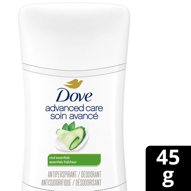 DOVE Women's Advanced Care Antiperspirant Stick Cool Essentials, 45g