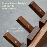 ESDOPA Wood Wall Mounted Coat Rack, Coat Rack Wall Mount, Flip Down Wall Hook Rack with 6 Hooks