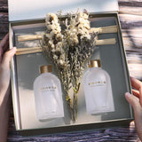 YISOWUH Reed Diffuser - Jasmine Tea 6.76o (200ml) 2 Packs Flower Essential Oil Reed Diffuser Set with 16 Sticks - Long Lasting Fragrance for Home Bedroom Bathroom Room Shelf Decor